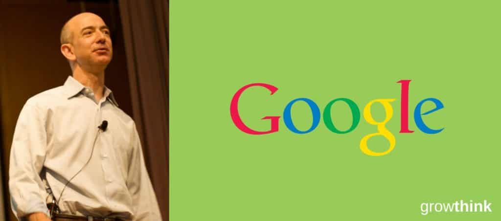 Jeff Bezos with Google logo beside him