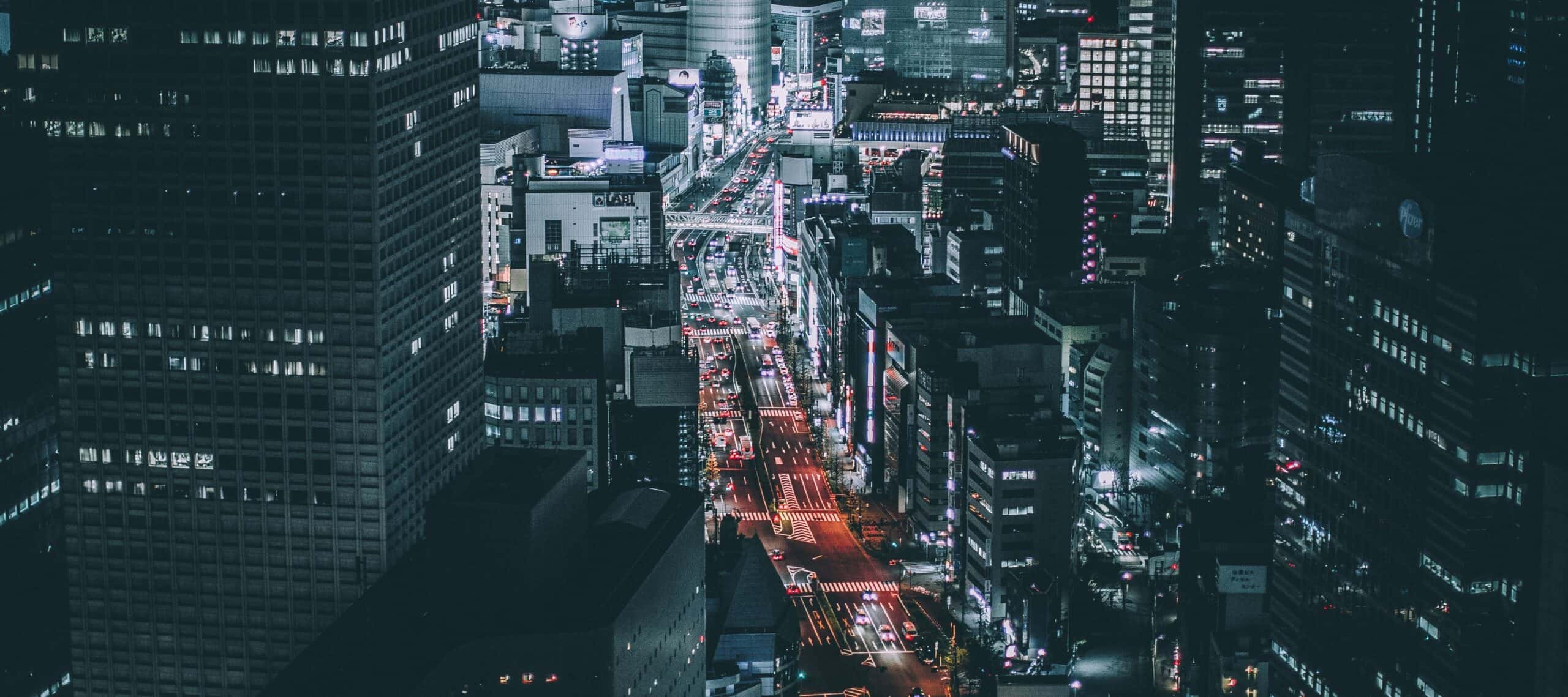 City street and buildings