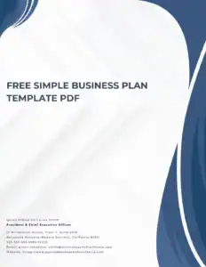 free business plan template pdf